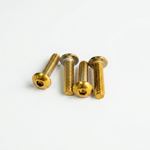 Vis à tête bouton en acier inoxydable 304, titane doré, M4x16mm, pour remplacement des broches de pédale, 15 pièces par ensemble - Product Image 3