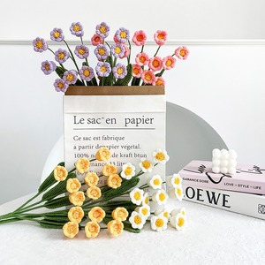 Ramo de flores eternas tejido a mano con hilo, claveles de ganchillo para el Día de la Madre, flor tejida, regalo festivo - Product Image 4