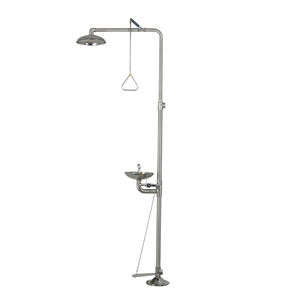 Ducha de seguridad de pie independiente con lavado de cara de Ojos de calidad <span class=keywords><strong>lavaojos</strong></span> de emergencia Estación de solución de lavado de ojos <span class=keywords><strong>Manual</strong></span> de protección de congelación vacío. - Product Image 1