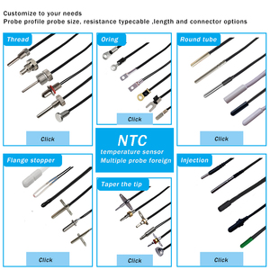 Sonda di Temperatura <span class=keywords><strong>NTC</strong></span> 10K B3950 con Connettore M4, Sonda ad Alta Temperatura in Acciaio Inossidabile con Cavo a Doppia Treccia - Product Image 6