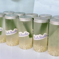 Vaso de Plástico PET de Boca Ancha para Bebidas Frías, para Leche, Jugo, 500 ml, 650 ml, Desechable, para Llevar, Botellas de Té de Burbujas Boba, 16 oz, 22 oz