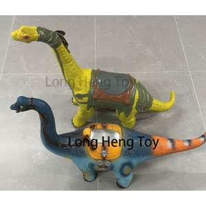Jouet à chevaucher en forme de dinosaure Triceratops Tyrannosaurus Rex de 100 cm, avec selle montable, son IC, silicone PVC, éducatif, échelle 1:18 pour - Product Image 4