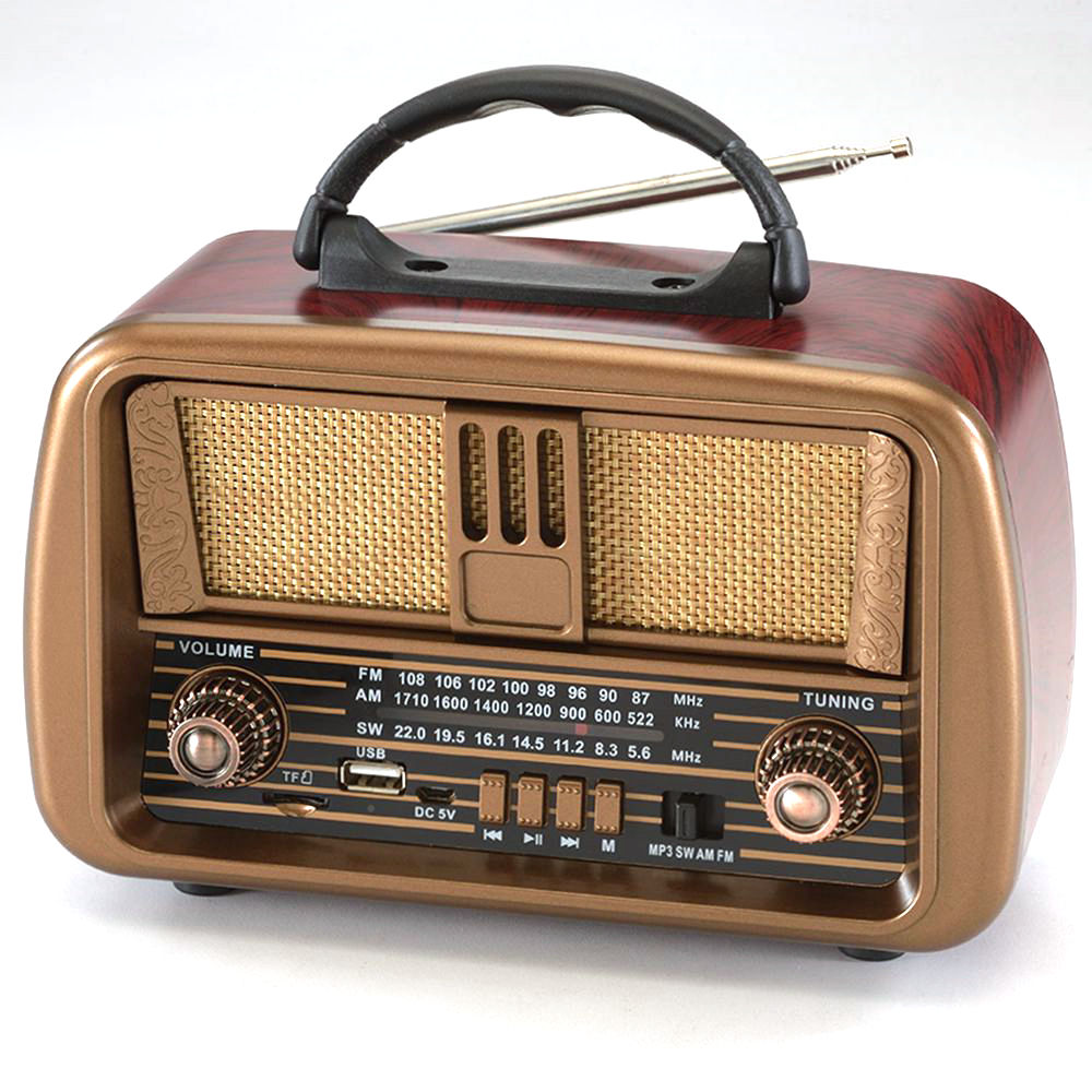 NNS vintage radio NS-8068BT rechargeable am fm sw wireless radio portable old style am fm radio