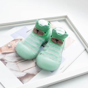 पशु प्रिंट बेबी जूते-प्यारा भालू डिजाइन नरम एकमात्र और लोचदार टखने के साथ बनाया - Product Image 1