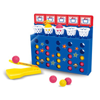 Jeu de basket-ball de table en plastique multijoueur avec 5 filets - Jouets de sport interactifs d'intérieur