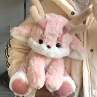 Vente flash - Peluche dragon rose porte-bonheur - Poupées de dessin animé - Super douces - Haute qualité - Animaux - Décoration de la maison - Jouets - Cadeaux d'anniversaire