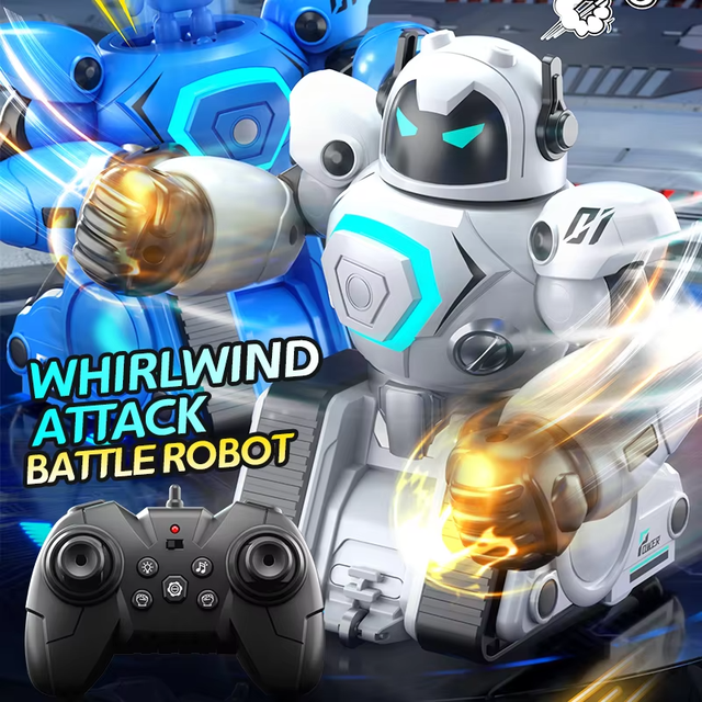 DWI Educational Toy Remote Control Robot Combat Battle Robot Toys 2.4Ghz Remote Control Football Match Smart Robot Sets for Kids