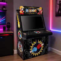 Console de jeu d'arcade rétro à monnayeur pour 2 joueurs, en bois, avec écran LCD et garantie d'un an, idéale pour la salle de jeux à domicile