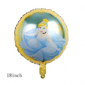 Globos Redondos de Papel de Aluminio de 18 Pulgadas con Diseño de <span class=keywords><strong>Princesa</strong></span>, Decoración para Fiestas de Cumpleaños de <span class=keywords><strong>Princesa</strong></span> - Product Image 3