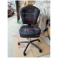 Tabouret de salle de jeux avec dossier, hauteur réglable, chaise pivotante à roulettes en cuir PU