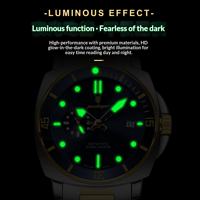 Montre pour homme Poedagar873LuxuryDiver, montre élégante de luxe avec bracelet en acier, étanche, chronomètre, montre de sport pour homme, cadeaux pour homme