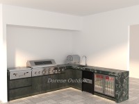 Cuisines extérieures BBQ avec évier, station de cuisson modulaire pratique pour la rénovation des patios résidentiels