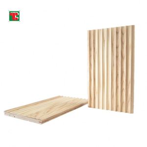 Tấm Và Đồng Thau Linh Hoạt Fluted 2743Mm Trang Trí <span class=keywords><strong>MDF</strong></span> Stickersolid Sóng Veneer Nội Thất Rắn Tường Độ Dày Gỗ Bảng Điều Chỉnh - Product Image 1