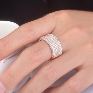 KIBO Hop Hop Custom Luxury Iced Out 모이 사 나이트 보석 대 한 망 18K <span class=keywords><strong>Real</strong></span> 큰 금 Band 링 대 한 망 - Product Image 1