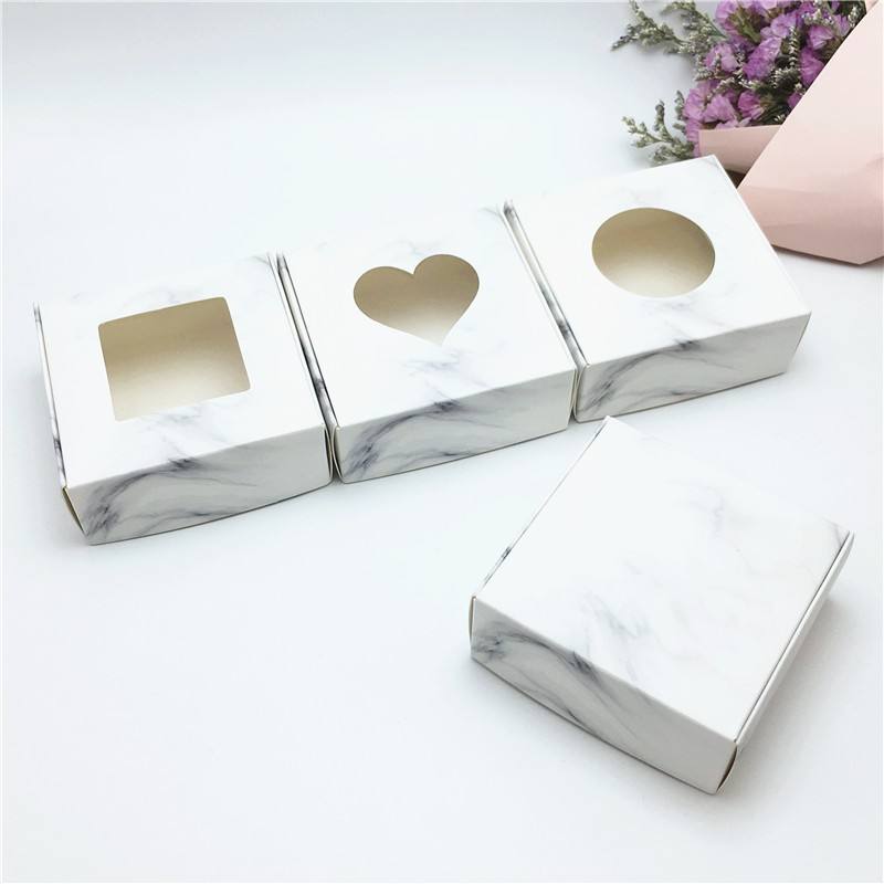 White marble box with heart shape window