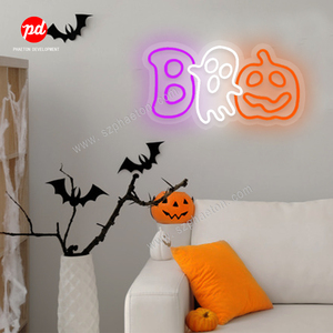 Letrero Luminoso LED de Neón con Diseño de Sombrero de Bruja, Calabaza y Araña para <span class=keywords><strong>Halloween</strong></span>, Regalo para Niños, Decoración de Fiestas, Uso en Automóviles - Product Image 5
