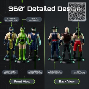Statua del Guerriero <span class=keywords><strong>Mortal</strong></span> <span class=keywords><strong>Kombat</strong></span>, Figurina da Collezione per Sala Giochi, Regalo per l'Industria E-sports, Decorazione Retrò per Sala Giochi - Product Image 2