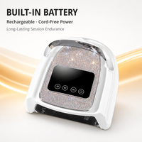 Lampe à ongles UV LED sans fil rechargeable avec batterie intégrée, économe en énergie, longue durée de vie, panneau à strass, 3 minuteurs