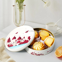 Galletas de Mantequilla Crujientes Dulces Estilo Danés Personalizadas con Proceso de Enrollado, Formas Variadas en Caja Redonda de Hojalata y Empaque en Bolsa
