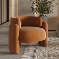 Chaise en cuir oeuf luxe pas cher nordique moderne canapé en gros ensembles de maison velours attente Accent meubles salon chaises longues