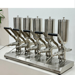 304 in acciaio inox 5L * 5 manuale Churro Filler ciambella <span class=keywords><strong>Churros</strong></span> <span class=keywords><strong>macchina</strong></span> di riempimento <span class=keywords><strong>per</strong></span> la vendita - Product Image 2