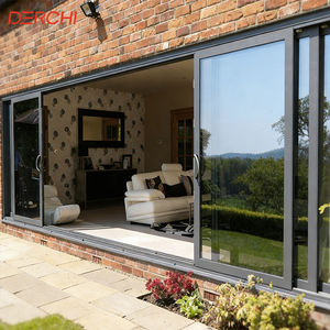 High-End Modern alüminyum cam sürgülü Villa kapıları evler için dış oteller Villa oturma odaları cam kapılar - Product Image 4