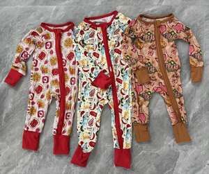 Romper Rajut Bambu Anak-Anak ODM Custom Yy 200-220gsm dengan Resleting Dua Arah, Cetak Transfer Panas, Motif Traktor Kasual untuk Musim Gugur - Product Image 5