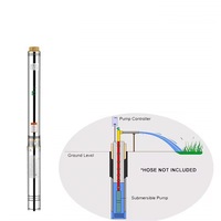 Pompe submersible multi-étages 3SDM4/6 en acier inoxydable pour puits profonds, débit élevé 1-4m³/h, 110V/220V, OEM, pour traitement des eaux usées grossières