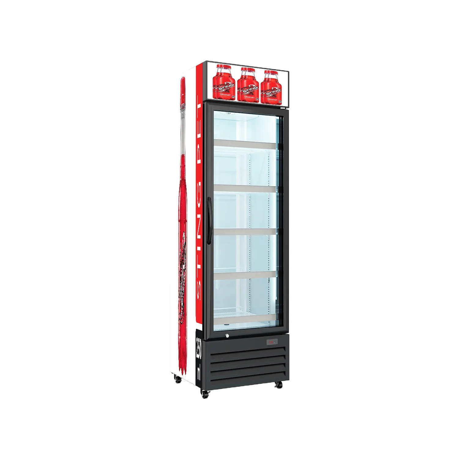 APEXCOOL 360L Energy Drink Display Fridge Cabinet For Convenience Store & Office Corner & Gas Station