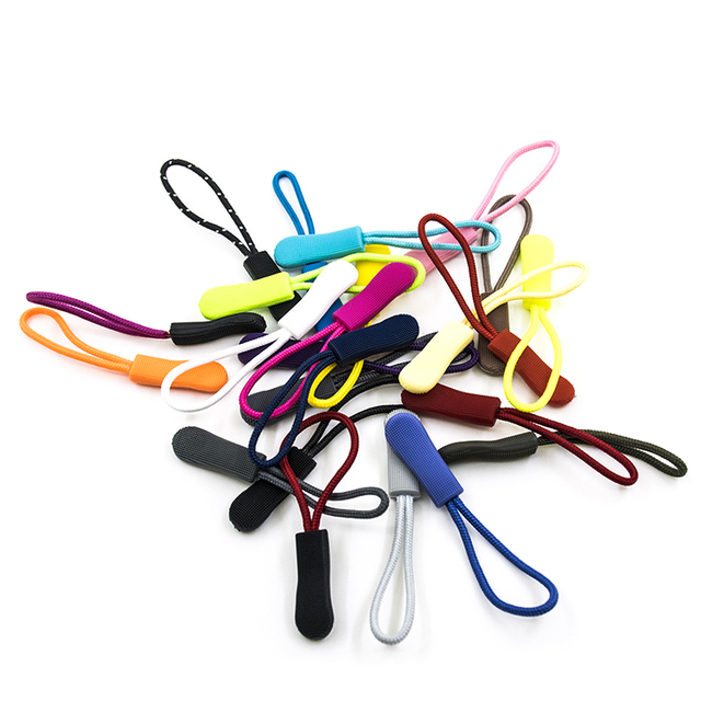 Wholesale Multi-Color Zipper Pulls Cord Rope Ends Buckle Zipper Puller for Backpack Garments