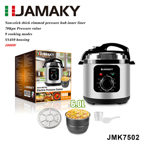 JAMAKY <span class=keywords><strong>Cuiseur</strong></span> à <span class=keywords><strong>riz</strong></span> électrique professionnel 2,8 L, 1000W avec fonction maintien au chaud et couvercle en acier inoxydable - Product Image 2