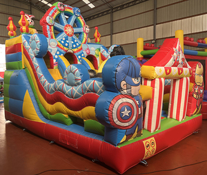 Trượt bơm hơi chú hề trượt trả lại istana balon 6x4m thương mại cho thuê nhà bouncy trượt ngoài trời mainan anak-anak - Product Image 4