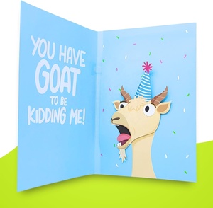 Tarjeta de cumpleaños divertida Screaming Goat <span class=keywords><strong>Meme</strong></span> Sound and Shaking Head Motion Bday Tarjetas de felicitación - Product Image 4