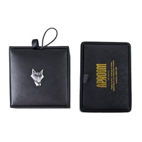 Vente en gros Boîte d'emballage de boutons de manchette de luxe en cuir de haute qualité avec logo personnalisé pour hommes d'affaires