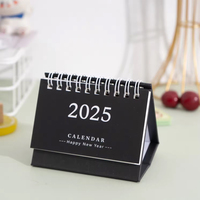 Calendrier de bureau unique et personnalisé 2025 avec horloge et cadre photo pour la décoration de bureau, le marketing et les cadeaux
