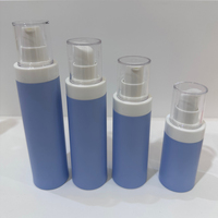 Flacon Airless PP Personnalisé avec Logo 30ml 50ml 80ml 100ml 120ml Rechargeable Givré Cosmétique Pompe Noire Sérum Crème Visage