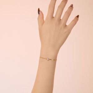 Bracelets pour femmes Dylam Fine, design minimaliste, bijoux en argent S925, rhodié, plaqué or 18 carats, chaîne à lèvres, pendentif rond en zircone 5A - Product Image 5