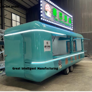 รถเข็นขายอาหารแบบเคลื่อนที่ได้รถขายน้ำแข็งมีจุดสำหรับขนมและขนมฮอทด็อกแบบอเมริกัน - Product Image 5