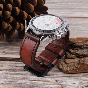 KZC06 /KZC07 cinturino per orologio in pelle italiana vintage cinturini per orologi marrone rosso naturale fashions uomo donna 20/22/24MM - Product Image 5