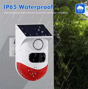Còi báo động WIFI năng lượng mặt trời an ninh Đèn Ngoài Trời năng lượng mặt trời báo động ánh sáng với cảm biến chuyển động 120dB - Product Image 3
