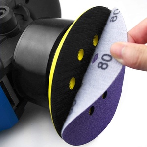 أقراص سنفرة سيراميك أرجوانية 150 مللي متر بسعر المصنع, أقراص سنفرة من الورق الرملي مكونة من حلقة ربط حلقية لتلميع هيكل السيارة والمعجون - Product Image 2