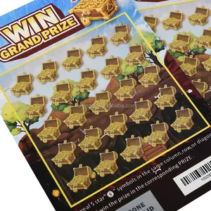 Stampa personalizzata personalizzata personalizzata numero variabile stampa Scratch Lottery Scratch Off Win Card