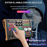 Kit de microphone d'enregistrement musical USB BT N8 48V avec carte son et mixeur audio avec fonction d'annulation du bruit pour studio de podcast