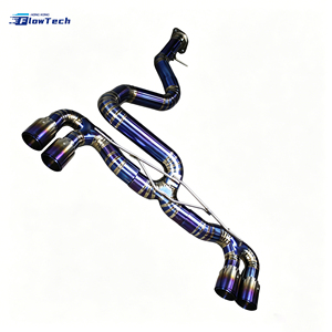 Système d'échappement en titane haute performance pour BMW E82 1M 3.0L N54 Valvetronic, montage direct avec embouts quadruples en titane - Product Image 6