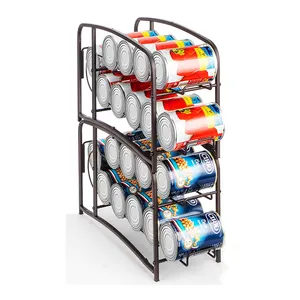 Factory Multifunctional Metal Wire Beverage Soda Can Dispenser Organizer Rack