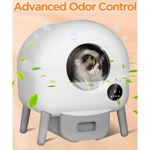 Modern self-cleaning <b>cat</b> litter <b>box</b> 72L fully enclosed WI-FI intelligent anti pinch safety protection - Product Image 3