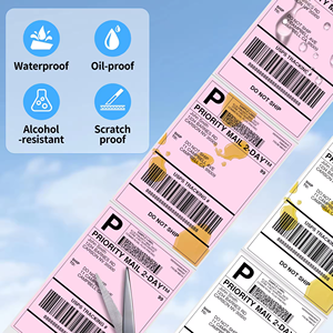 Étiquettes d'expédition emballées par flexographie prune 500 feuilles Étiquettes d'<span class=keywords><strong>adresse</strong></span> postale de taille 4x6 avec adhésif fort pour un usage express - Product Image 4