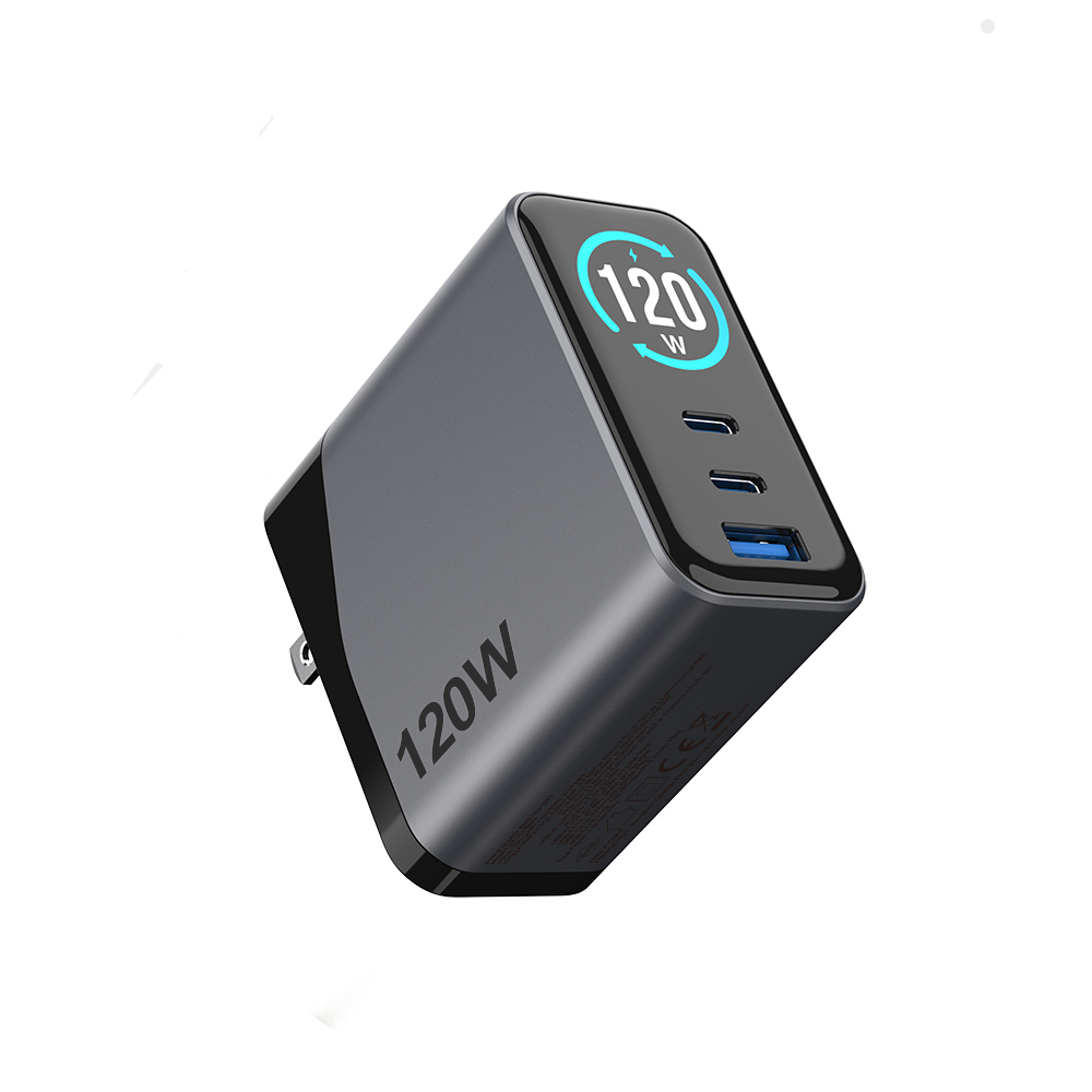 Настольный 120 Вт дисплей Gan Зарядное устройство USB C PD 3,1 быстрой зарядки телефона универсальный адаптер зарядного устройства для ноутбука 120 Вт 100 Вт Gan зарядное устройство Type-C