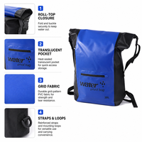 Sac étanche 30L avec séparation humide/sec, sac seau en PVC pour activités de plein air, rafting, natation, plage, sac à dos de rangement