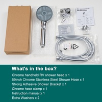 En gros, Ensemble de douche RV chromé 5 modes, Kit de douche à main économe en eau avec interrupteur pause, Jet puissant, Installation facile